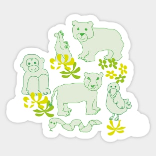 Green Safari Sticker